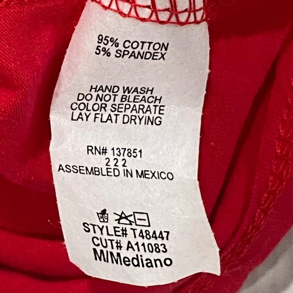 New GAZE Women’s Long Sleeve Boxy Fit Cropped Shirt Sz M Patriotic Color Block - Picture 10 of 11